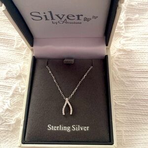 Sterling Silver Wishbone Necklace